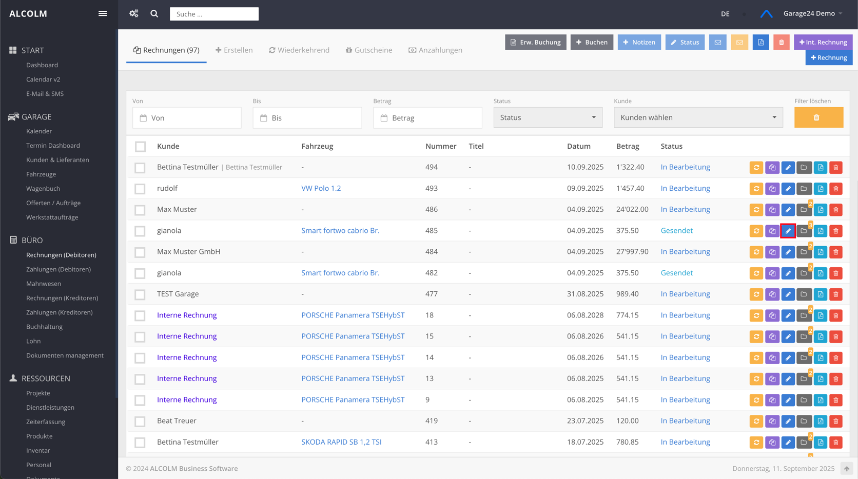 Auf bearbeiten klicken