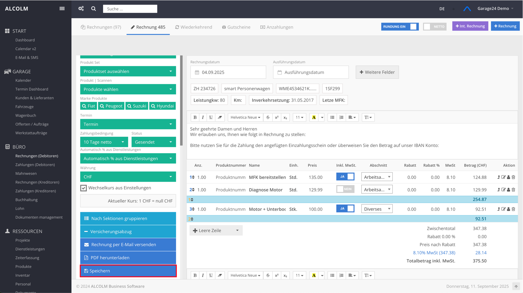 Auf Speichern klicken